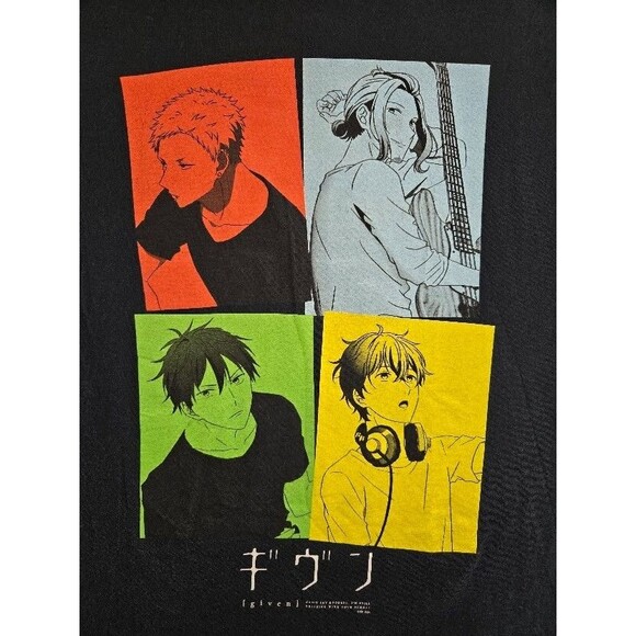 Given Committee Anime Shirt Mens Large Black Natsuki Kizu Shinshokan Graphic Tee - Picture 2 of 5